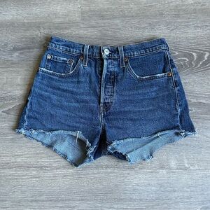 Levi's 501 Dark Blue Jean Shorts Size 27‎